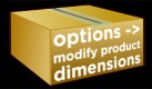 Options Modify Product Dimensions